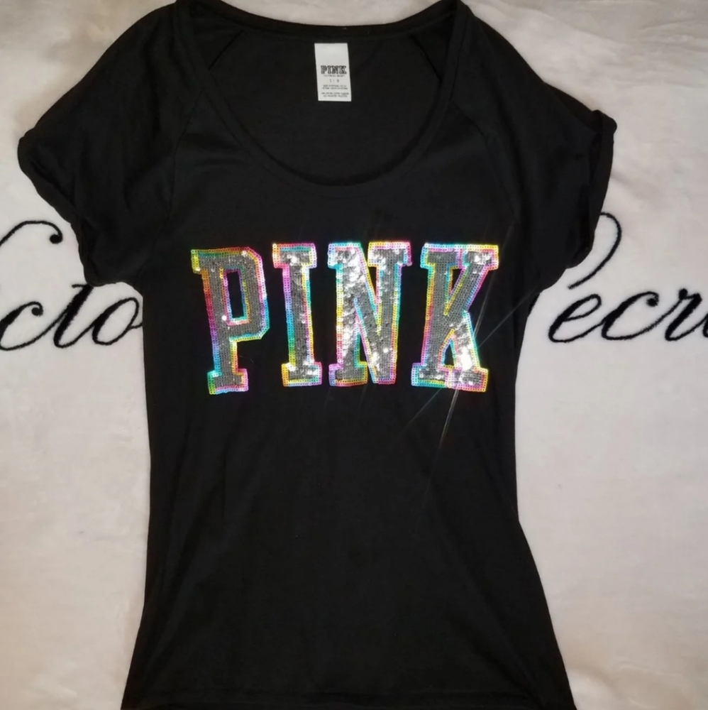 ISO Pink Victoria's Secret rainbow sequin top